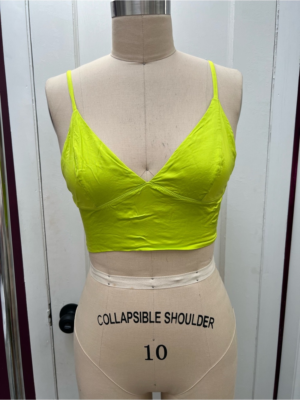 Aerie Neon Lime Ruched Bralette